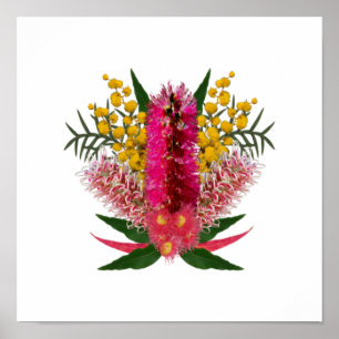 Australian Wild Blume Bouquet Poster