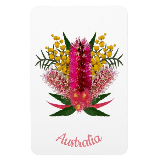 Australian Wild Blume Magnet (Vertikal)