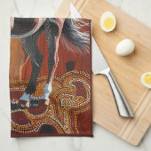 Australian Wild Brumby Geschirrtuch (Viertel Falte)