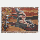 Australian Wild Brumby Throw Blanket Decke (Vorderseite)
