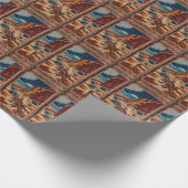 Australian Wild Lizard Wildlife Scene Geschenkpapier (Ecke)