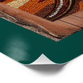 Australian Wild Lizard Wildlife Scene Poster (Ecke)