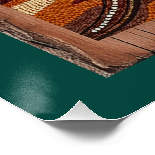 Australian Wild Lizard Wildlife Scene Poster (Ecke)