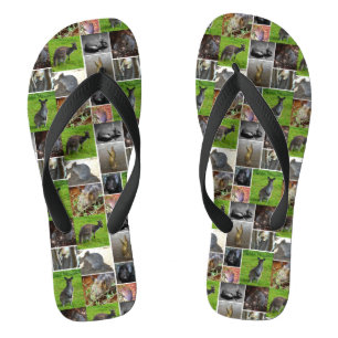 Australian Wildlife Collage, Badesandalen