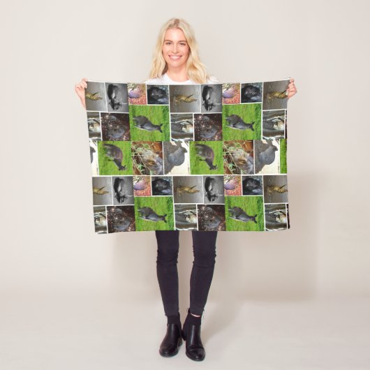 Australian Wildlife Collage, Fleecedecke (Beispiel)