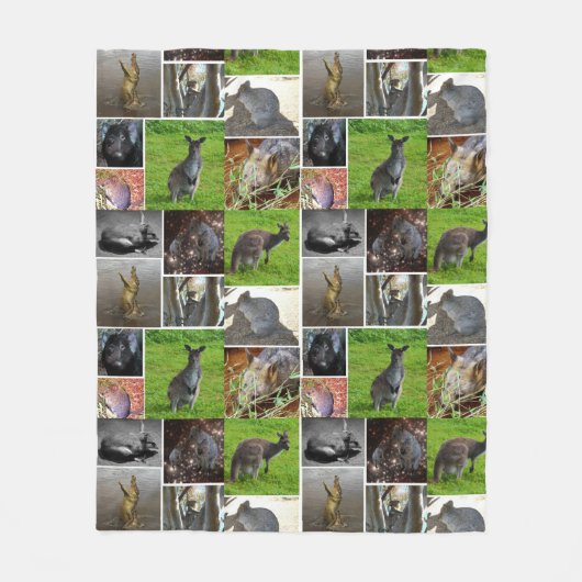 Australian Wildlife Collage, Fleecedecke (Vorderseite)
