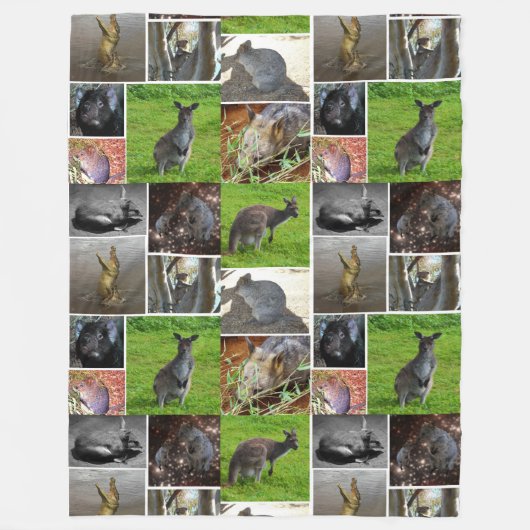 Australian Wildlife Collage, Fleecedecke (Vorderseite)