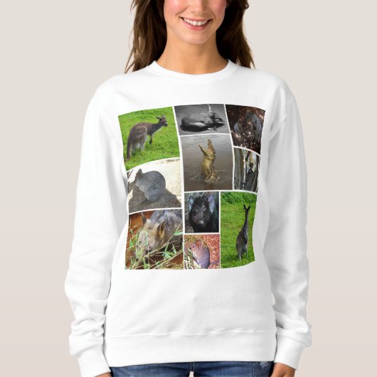 Australian Wildlife Foto Collage, Sweatshirt (Vorderseite)