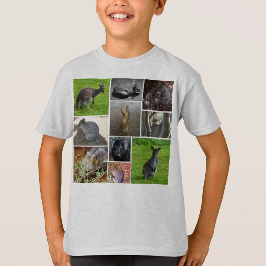 Australian Wildlife Foto Collage, T-Shirt (Vorderseite)