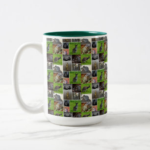 Australian Wildlife Picture Collage, Zweifarbige Tasse