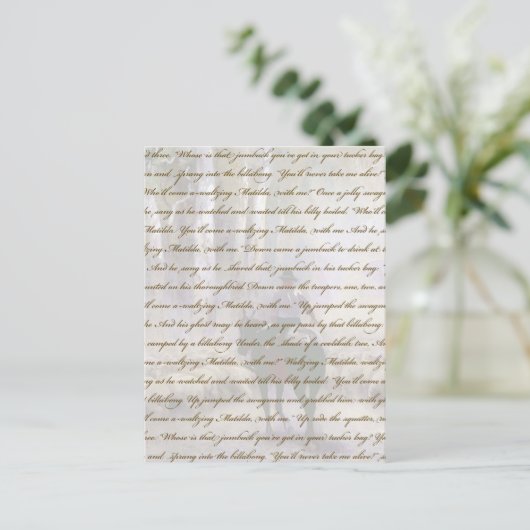 Australiana Postkarte (Stehend Vorderseite)