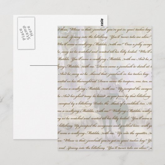 Australiana Postkarte (Vorne/Hinten)