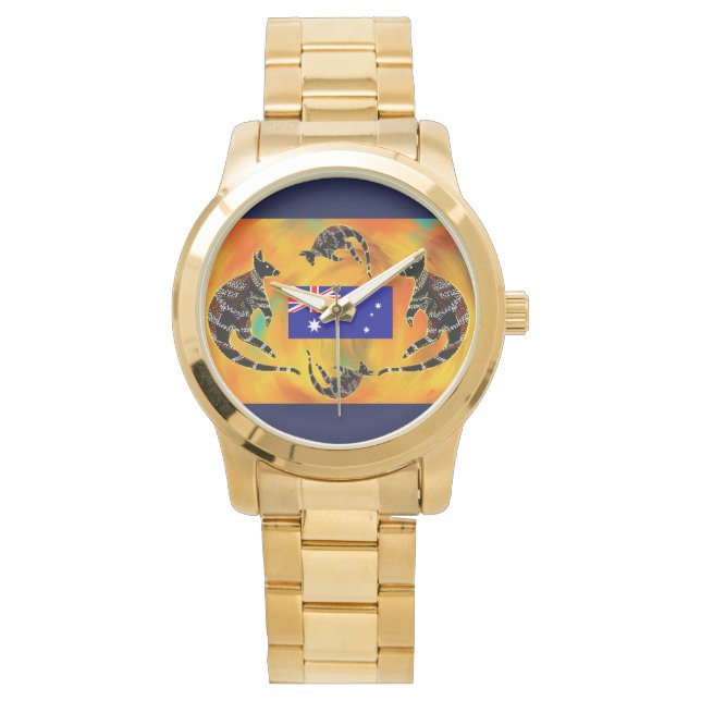AUSTRALIANISCHE KUNST ARMBANDUHR (Vorderseite)