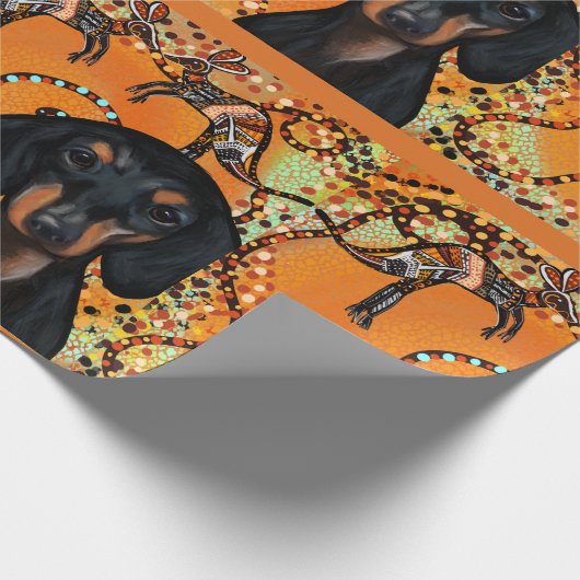 AUSTRALIANISCHE KUNST GESCHENKPAPIER (Ecke)