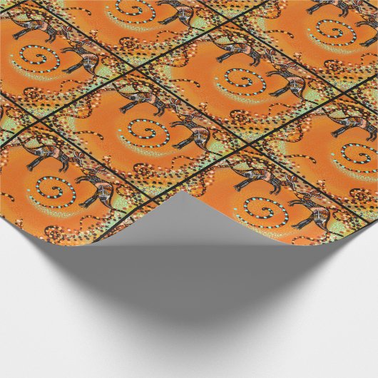 AUSTRALIANISCHE KUNST GESCHENKPAPIER (Ecke)