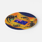 AUSTRALIANISCHE KUNST PAPPTELLER (Schrägansicht)