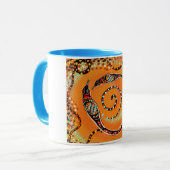 AUSTRALIANISCHE KUNST TASSE (Vorderseite Links)