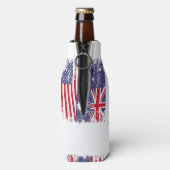 AUSTRALIANISCHE ROOTS Halbe amerikanische Flagge A Flaschenkühler (Flasche Rückseite)