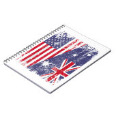 AUSTRALIANISCHE ROOTS Halbe amerikanische Flagge A Notizblock (Linke Seite)