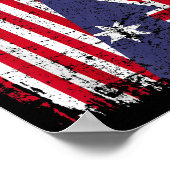 AUSTRALIANISCHE ROOTS Halbe amerikanische Flagge A Poster (Ecke)