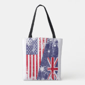AUSTRALIANISCHE ROOTS Halbe amerikanische Flagge A Tasche (Rückseite)