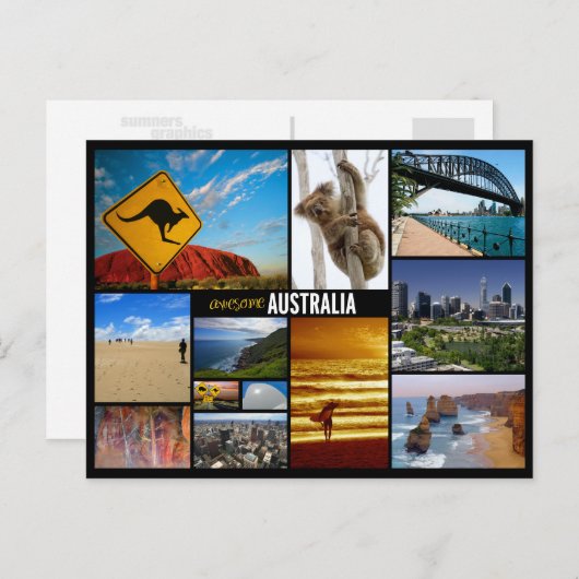 Australie Postkarte (Vorne/Hinten)