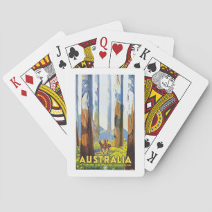 AUSTRALIEN 1930er JAHRE VICTORIA WALD Puzzle Spielkarten