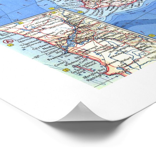 " Australien: 1963 detaillierte MAP ... Poster (Ecke)