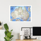 " Australien: 1963 detaillierte MAP ... Poster (Heimbüro)