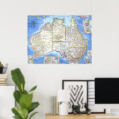 " Australien: 1963/heute - Detaillierte Karte ... Poster (Heimbüro)