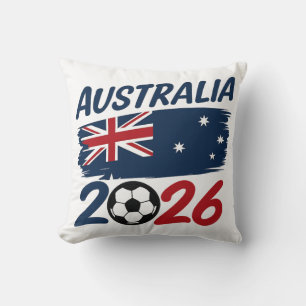 Australien 2026 Fußballfan-Design Flaggenfarben Kissen