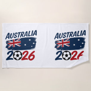 Australien 2026 Fußballfan-Design Flaggenfarben Strandtuch