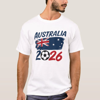 Australien 2026 Fußballfan-Design Flaggenfarben T-Shirt
