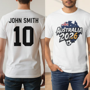 Australien 2026 Fußballfan Personalisierter Name T-Shirt