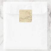 Australien 5 quadratischer aufkleber (Tasche)