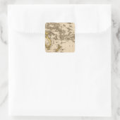 Australien 9 quadratischer aufkleber (Tasche)