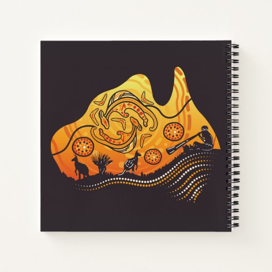 Australien Aboriginal Art Square Notizblock (Rückseite)