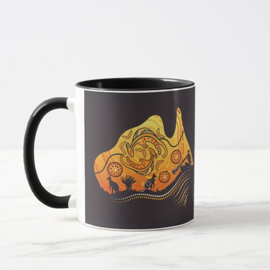 Australien - Aborigine-Kunst Tasse (Links)