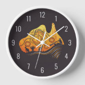 Australien - Aborigine-Kunst Uhr (Vorderseite)