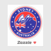 Australien, Abzeichen Sydney Aufkleber (Blatt)