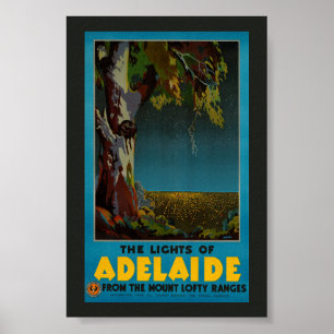 Australien Adelaide Restauriertes Vintage-Reisepos Poster
