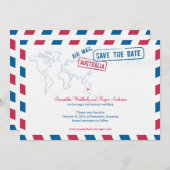 Australien Air Mail Wedding Save the Date (Vorne/Hinten)