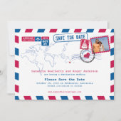 Australien Air Mail Wedding Save the Date (Vorderseite)
