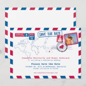 Australien Air Mail Wedding Save the Date (Vorne/Hinten)