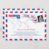 Australien Air Mail Wedding Vielen Dank Dankeskarte (Vorne/Hinten)