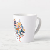 Australien Animal Map Latte Tasse (Rechte Ecke)