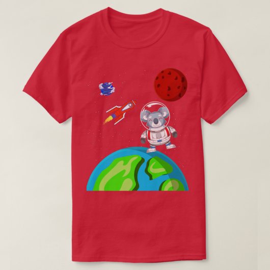 Australien Animal Outer Space Rocket Astronaut Koa T-Shirt (Design vorne)