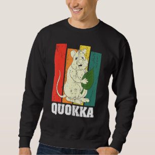 Australien Animal Wildlife Aussie Retro Quokka Sweatshirt
