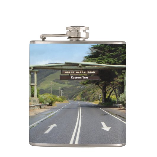 Australien Anpassbare Great Ocean Road Flachmann (Vorderseite)