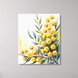 Australien — Aquarell-Goldene Akazie Leinwanddruck